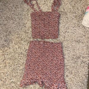 Abercrombie and fitch crop floral set